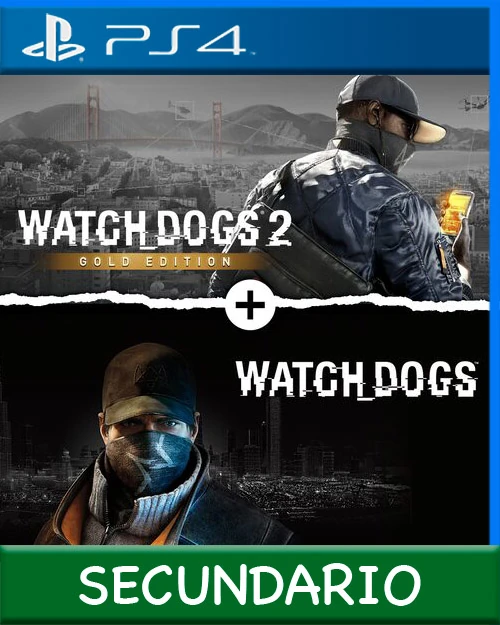 Ps4 Digital Watch Dogs 1 + Watch Dogs 2 Gold Editions Bundle Secundario